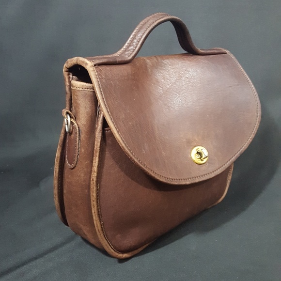 Vintage Brown Leather Bag - Picture 2 of 8
